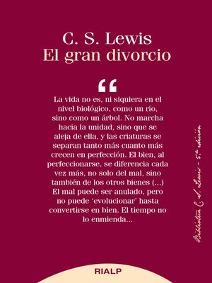 cover image of El gran divorcio